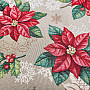 Decorative fabric CHRISTMAS POINSETTIA red