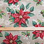 Decorative fabric CHRISTMAS POINSETTIA red