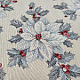 Decorative fabric CHRISTMAS POINSETTIA silver