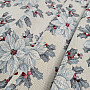 Decorative fabric CHRISTMAS POINSETTIA silver