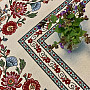 Tapestry tablecloth, scarf PAINTED FLOWERS