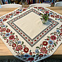 Tapestry tablecloth, scarf PAINTED FLOWERS