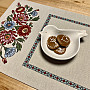 Tapestry tablecloth, scarf PAINTED FLOWERS