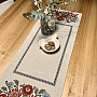 Tapestry tablecloth, scarf PAINTED FLOWERS
