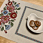 Tapestry tablecloth, scarf PAINTED FLOWERS