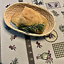 Tapestry tablecloth, OLIVE scarf