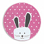 Children's round carpet PASTEL Bunny pink