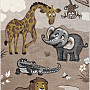 Children's piece rug African ANIMALS