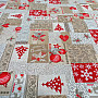 Decorative fabric PATCHWORK Christmas beige