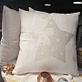 Christmas decorative pillow STAR silver