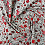 Cotton fabric SEWING WORKSHOP red