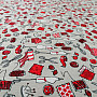 Cotton fabric SEWING WORKSHOP red