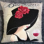 Tapestry pillow-case LADY Bordeaux
