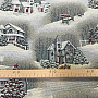Tapestry fabric CHRISTMAS LANDSCAPE