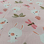 Cotton fabric bunny pink