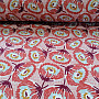 Cotton fabric LARGE RED FLOWERS