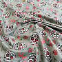 Cotton fabric SKULL khaki