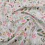 Cotton fabric BIRDS gray