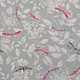 Decorative fabric ROSETO DRAGONFLY gray-green