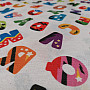 Decorative fabric COLORED LETTERS