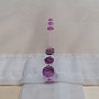 Embroidered curtain for a stained glass window - purple beads