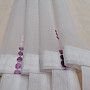 Embroidered curtain for a stained glass window - purple beads