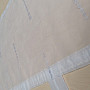 Embroidered curtain for a stained glass window - white beads
