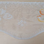 Jacquard curtain - orange teapot with cups