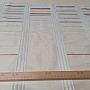 Children&#39;s curtain on a stained glass window - jacquard Colorful stripes