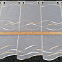 Stained glass curtain - voile of light brown stripes