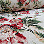 Tapestry fabric of a large creamy rose