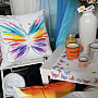 Decorative cushion cover PASTEL BUTTERFLY