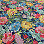 Decorative fabric SUMMER FLOWERS - BLUE