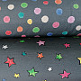 Decorative fabric STARS colored stars