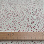 Gray-red polka dot cotton fabric