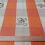 Cotton fabric Checkered bears - orange