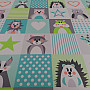 Decorative fabric BLACK-OUT Animals turquoise