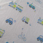Children voile curtain with toy cars