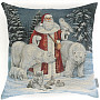 Santa decorative pillow cover with bears