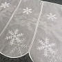 Christmas stained glass curtain embroidered with shine 11582