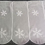 Christmas stained glass curtain embroidered with shine 11582