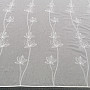 Luxurious embroidered white curtain with flowers 11745/290