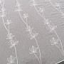 Luxurious embroidered white curtain with flowers 11745/290