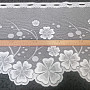 Jacquard curtain A39000 white flowers