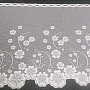 Jacquard curtain A39000 white flowers