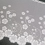 Jacquard curtain A39000 white flowers