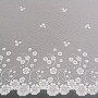 Jacquard curtain A39000 white flowers