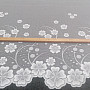 Jacquard curtain A39000 white flowers