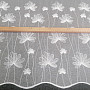 Luxury embroidered white curtain with flowers 11749/0001