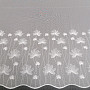 Luxury embroidered white curtain with flowers 11749/0001